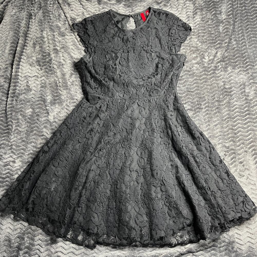 5th Ave. 5/48 Black Lace Fit & Flare Dress Size 8